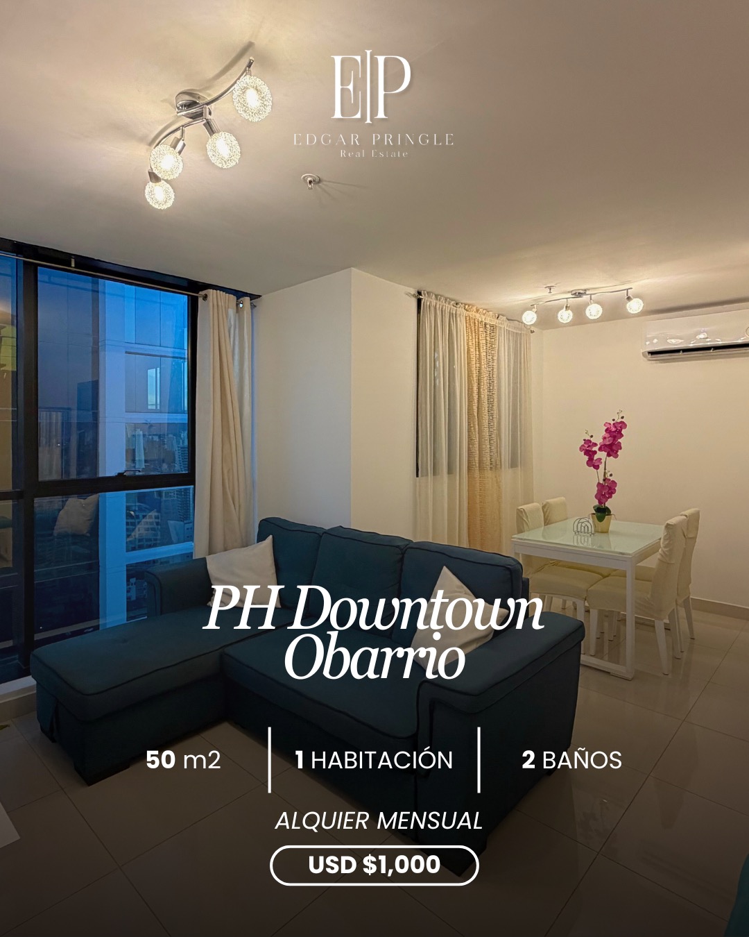 Apartamento en alquiler en PH Downtown, Obarrio.